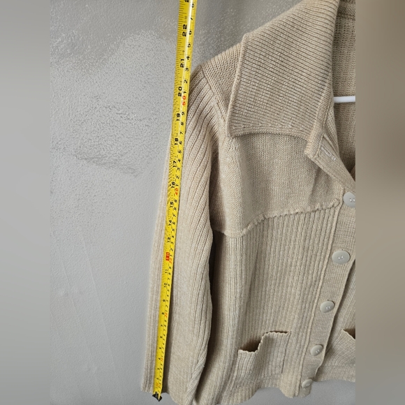 THE BAY Vintage Creme Buttonup Cardigan Womens Size M - Picture 4 of 6